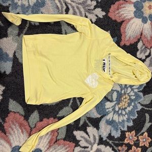 Women’s VS PINK yellow light crop sweatshirt